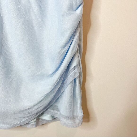 Princess Polly Blue Glitter Ocenaia Mini Dress - Picture 5 of 10